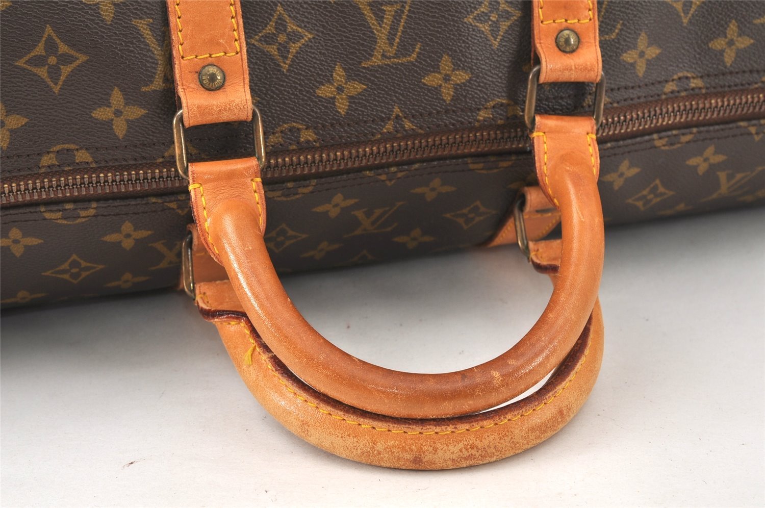 Authentic Louis Vuitton Monogram Keepall 55 Travel Boston Bag M41424 LV 5376K