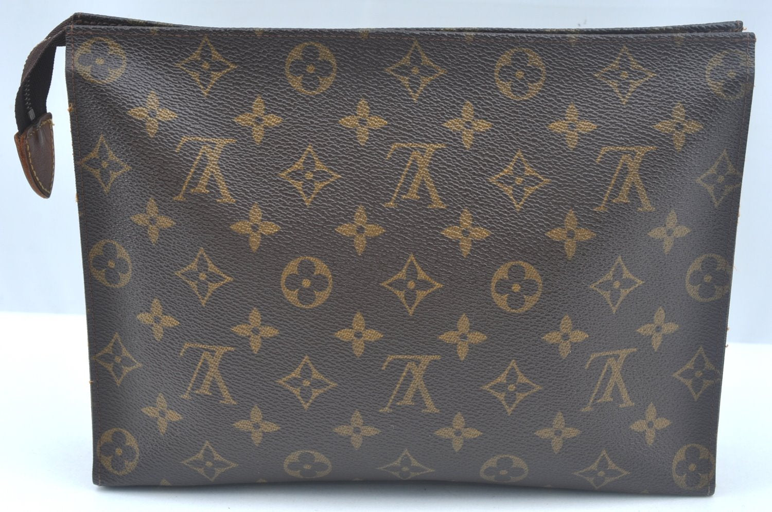 Auth Louis Vuitton Monogram Poche Toilette 26 Cosmetics Pouch Old Model LV 5377I