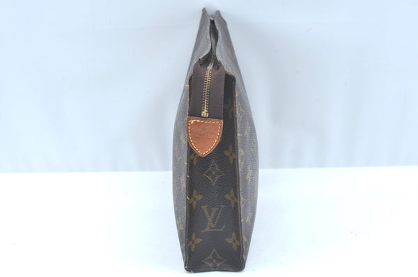 Auth Louis Vuitton Monogram Poche Toilette 26 Cosmetics Pouch Old Model LV 5377I