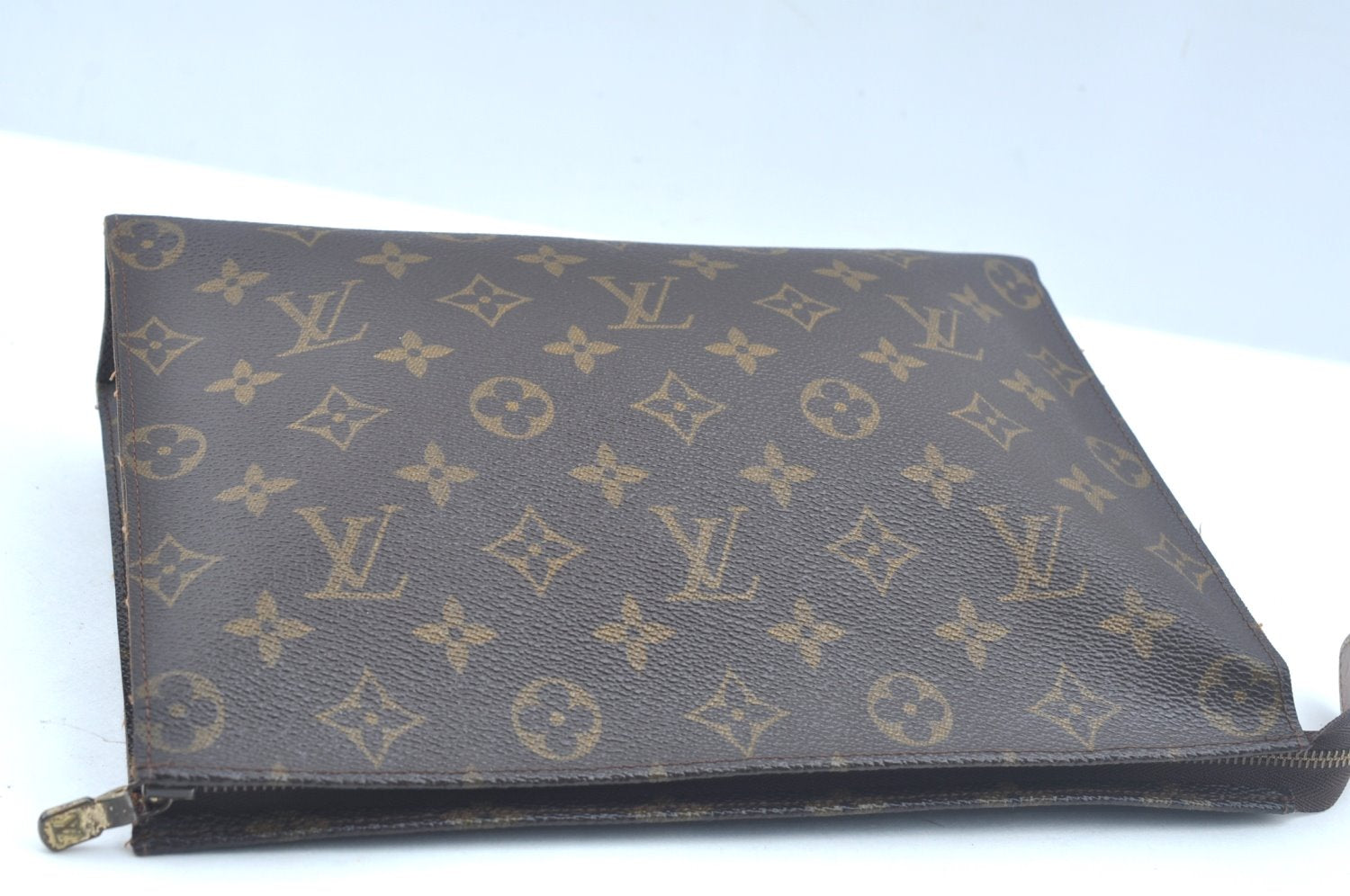Auth Louis Vuitton Monogram Poche Toilette 26 Cosmetics Pouch Old Model LV 5377I