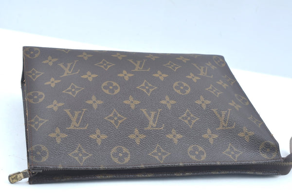 Auth Louis Vuitton Monogram Poche Toilette 26 Cosmetics Pouch Old Model LV 5377I