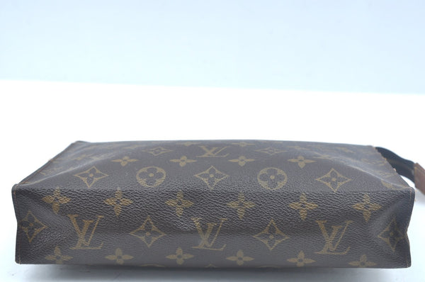 Auth Louis Vuitton Monogram Poche Toilette 26 Cosmetics Pouch Old Model LV 5377I