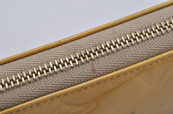 Authentic Louis Vuitton Vernis Lexington Hand Bag Pouch Yellow M91010 LV 5377J