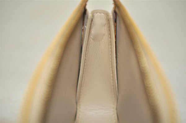 Authentic Louis Vuitton Vernis Lexington Hand Bag Pouch Yellow M91010 LV 5377J