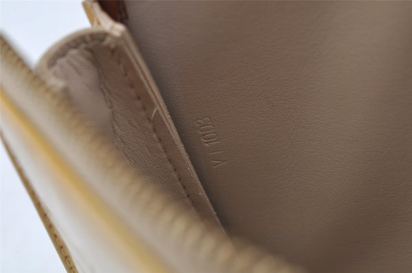 Authentic Louis Vuitton Vernis Lexington Hand Bag Pouch Yellow M91010 LV 5377J