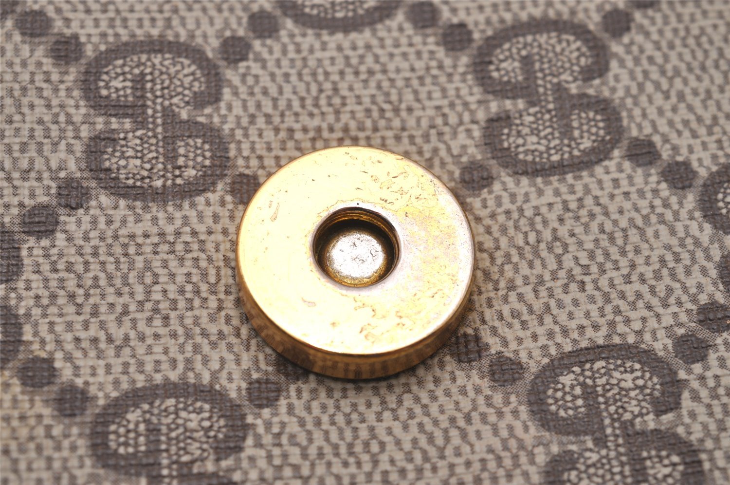 Authentic GUCCI 2Way Shoulder Clutch Bag Purse GG PVC Leather Brown Junk 5378I