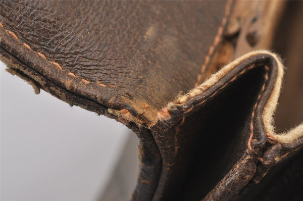 Authentic GUCCI 2Way Shoulder Clutch Bag Purse GG PVC Leather Brown Junk 5378I