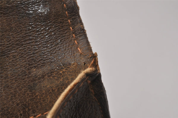 Authentic GUCCI 2Way Shoulder Clutch Bag Purse GG PVC Leather Brown Junk 5378I