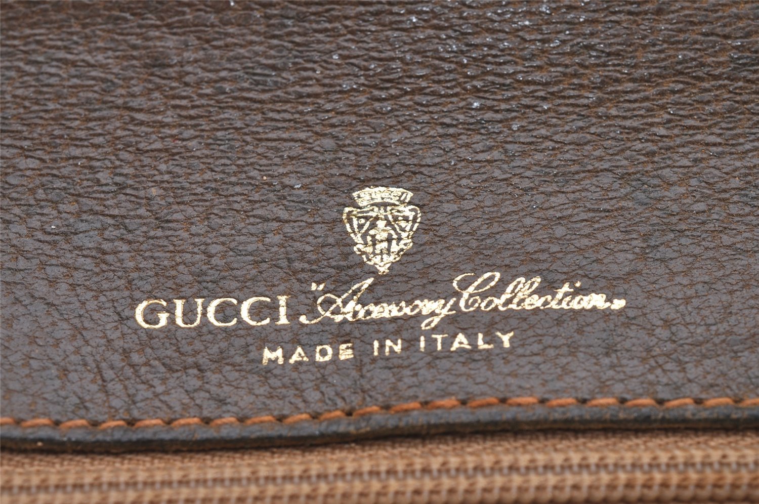 Authentic GUCCI 2Way Shoulder Clutch Bag Purse GG PVC Leather Brown Junk 5378I