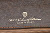 Authentic GUCCI 2Way Shoulder Clutch Bag Purse GG PVC Leather Brown Junk 5378I