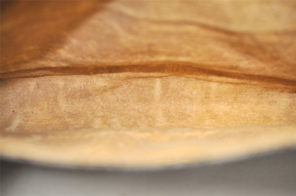 Authentic GUCCI 2Way Shoulder Clutch Bag Purse GG PVC Leather Brown Junk 5378I