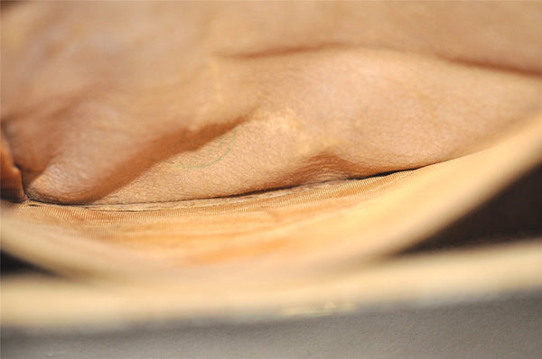 Authentic GUCCI 2Way Shoulder Clutch Bag Purse GG PVC Leather Brown Junk 5378I