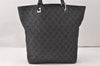 Authentic GUCCI Vintage Shoulder Tote Bag GG Canvas Leather 31243 Black 5378K