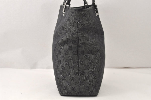 Authentic GUCCI Vintage Shoulder Tote Bag GG Canvas Leather 31243 Black 5378K