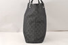 Authentic GUCCI Vintage Shoulder Tote Bag GG Canvas Leather 31243 Black 5378K