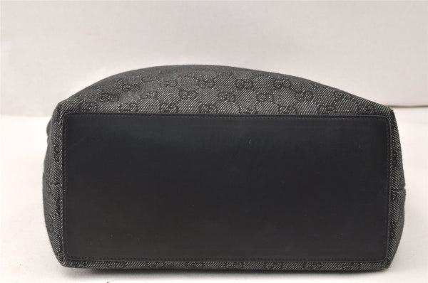 Authentic GUCCI Vintage Shoulder Tote Bag GG Canvas Leather 31243 Black 5378K