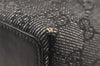 Authentic GUCCI Vintage Shoulder Tote Bag GG Canvas Leather 31243 Black 5378K