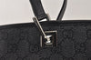 Authentic GUCCI Vintage Shoulder Tote Bag GG Canvas Leather 31243 Black 5378K