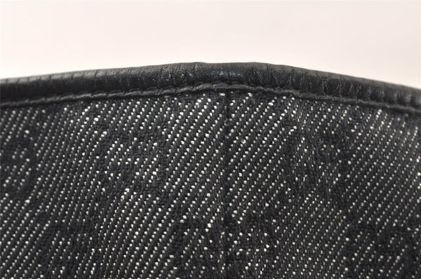 Authentic GUCCI Vintage Shoulder Tote Bag GG Canvas Leather 31243 Black 5378K