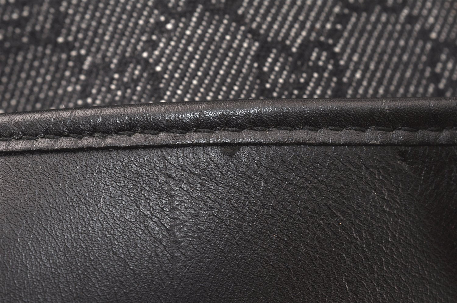 Authentic GUCCI Vintage Shoulder Tote Bag GG Canvas Leather 31243 Black 5378K