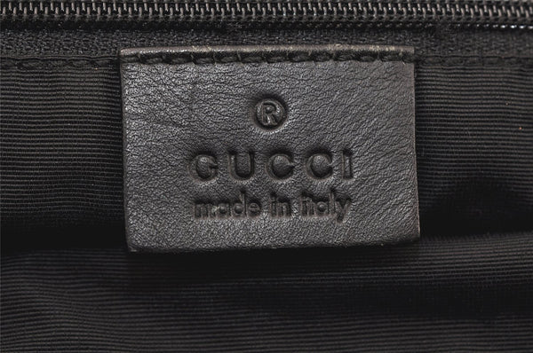 Authentic GUCCI Vintage Shoulder Tote Bag GG Canvas Leather 31243 Black 5378K
