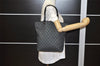 Authentic GUCCI Vintage Shoulder Tote Bag GG Canvas Leather 31243 Black 5378K
