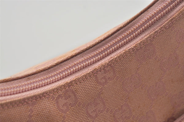 Authentic GUCCI Shoulder Hand Bag Purse GG Canvas Leather 0013386 Pink 5379I