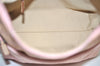 Authentic GUCCI Shoulder Hand Bag Purse GG Canvas Leather 0013386 Pink 5379I