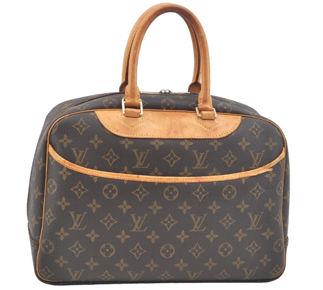 Authentic Louis Vuitton Monogram Deauville Hand Bag M47270 LV 5380H