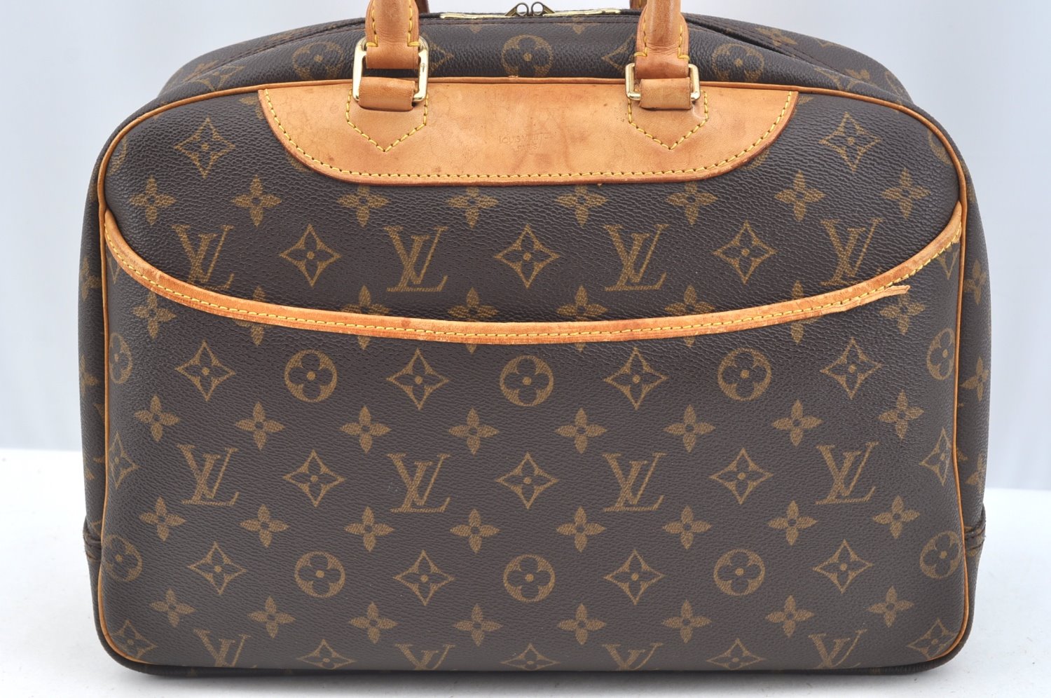 Authentic Louis Vuitton Monogram Deauville Hand Bag M47270 LV 5380H