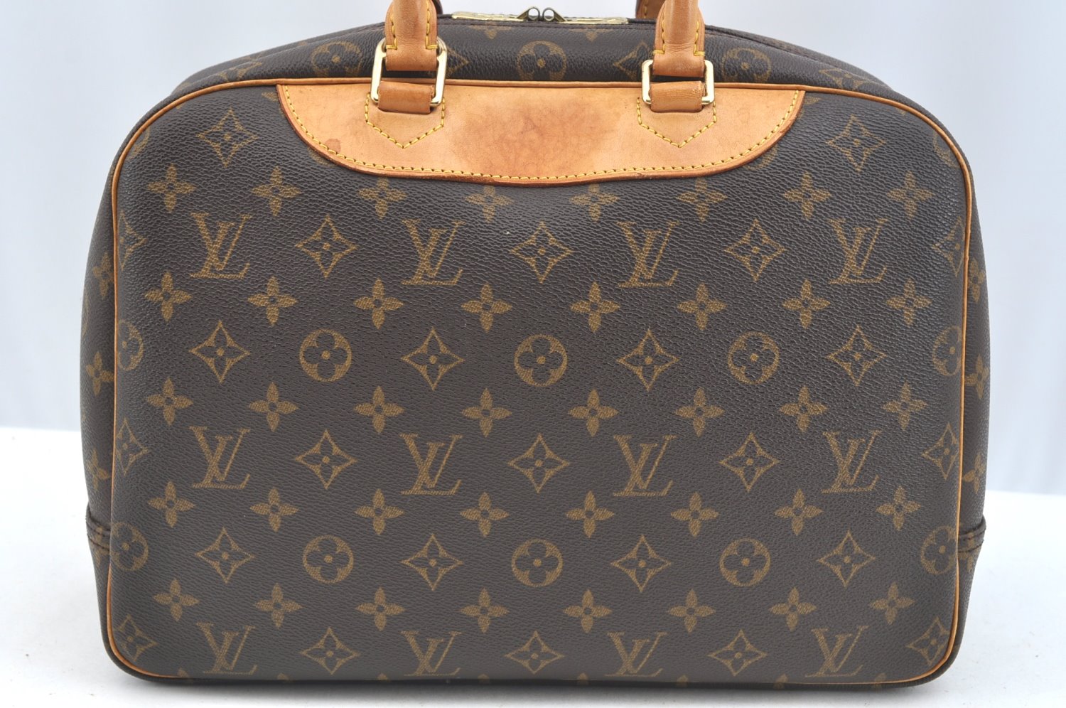 Authentic Louis Vuitton Monogram Deauville Hand Bag M47270 LV 5380H