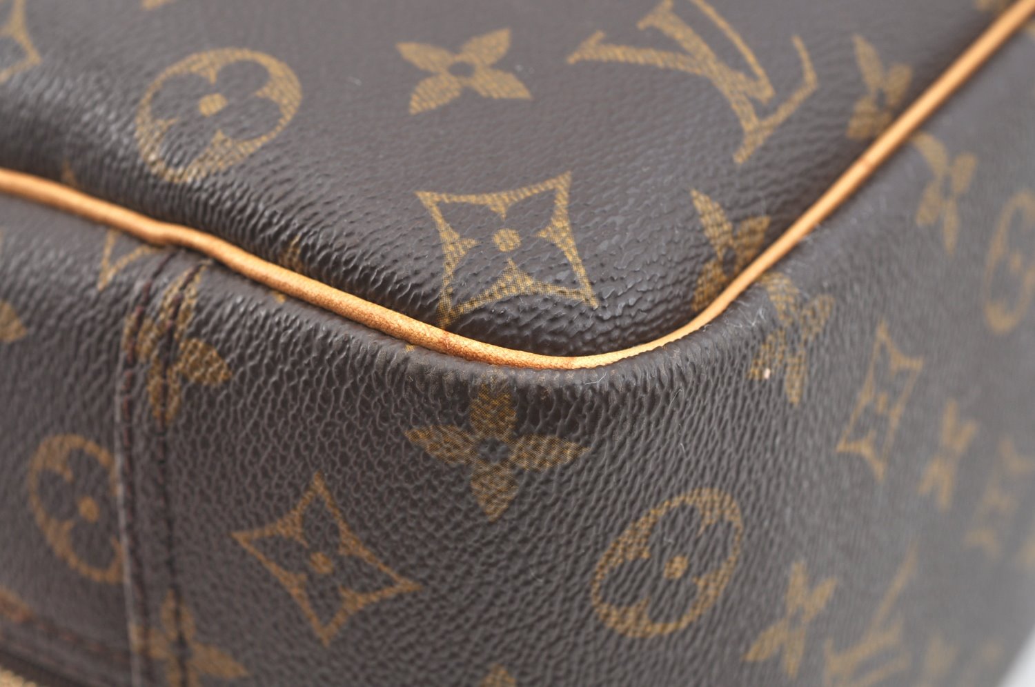 Authentic Louis Vuitton Monogram Deauville Hand Bag M47270 LV 5380H