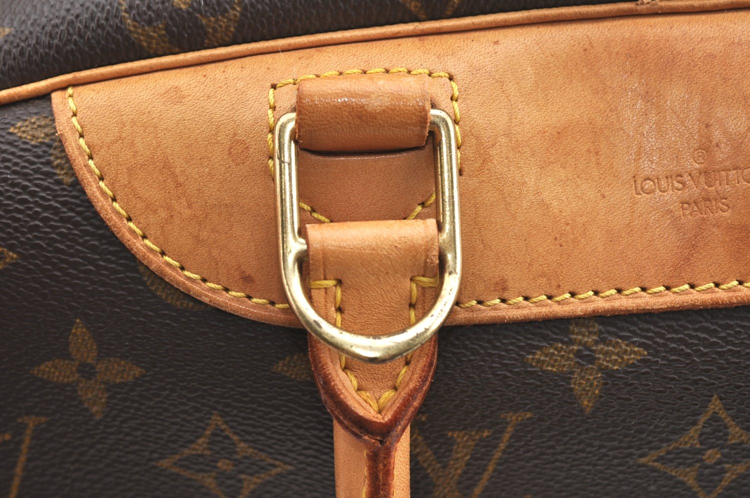 Authentic Louis Vuitton Monogram Deauville Hand Bag M47270 LV 5380H