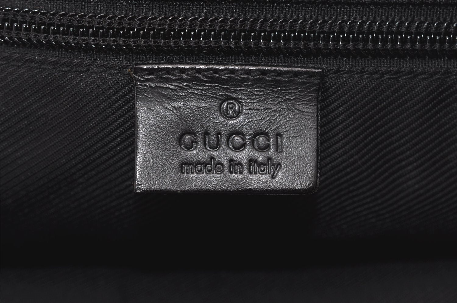 Authentic GUCCI Vintage Shoulder Tote Bag GG Canvas Leather 34339 Black 5380I