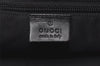 Authentic GUCCI Vintage Shoulder Tote Bag GG Canvas Leather 34339 Black 5380I