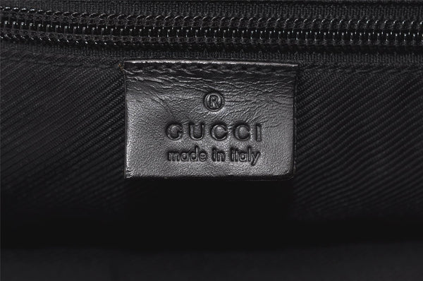 Authentic GUCCI Vintage Shoulder Tote Bag GG Canvas Leather 34339 Black 5380I
