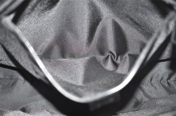 Authentic GUCCI Vintage Shoulder Tote Bag GG Canvas Leather 34339 Black 5380I