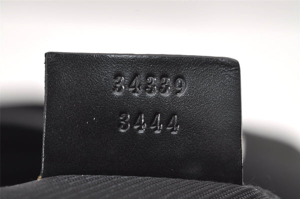 Authentic GUCCI Vintage Shoulder Tote Bag GG Canvas Leather 34339 Black 5380I