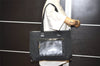 Authentic GUCCI Vintage Shoulder Tote Bag GG Canvas Leather 34339 Black 5380I