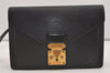 Authentic Louis Vuitton Epi Sellier Dragonne Clutch Bag Black M52612 LV 5380J