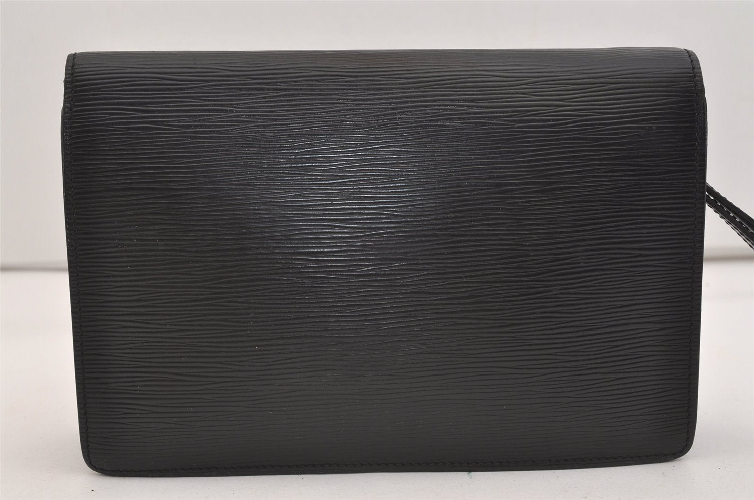 Authentic Louis Vuitton Epi Sellier Dragonne Clutch Bag Black M52612 LV 5380J