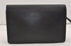 Authentic Louis Vuitton Epi Sellier Dragonne Clutch Bag Black M52612 LV 5380J