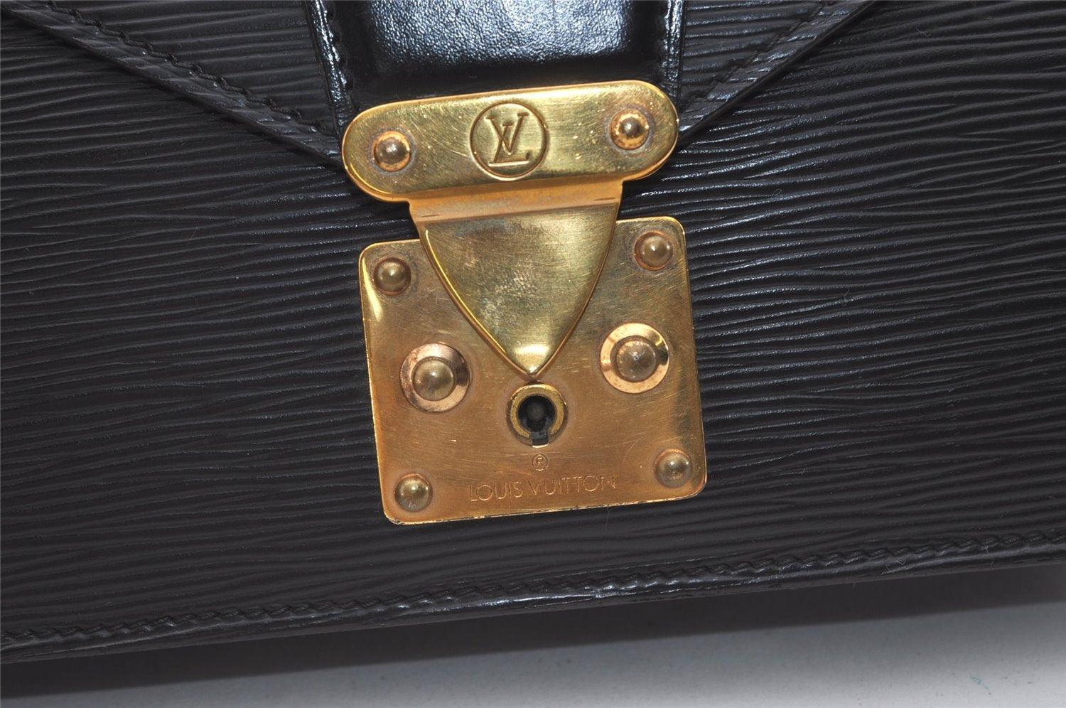 Authentic Louis Vuitton Epi Sellier Dragonne Clutch Bag Black M52612 LV 5380J