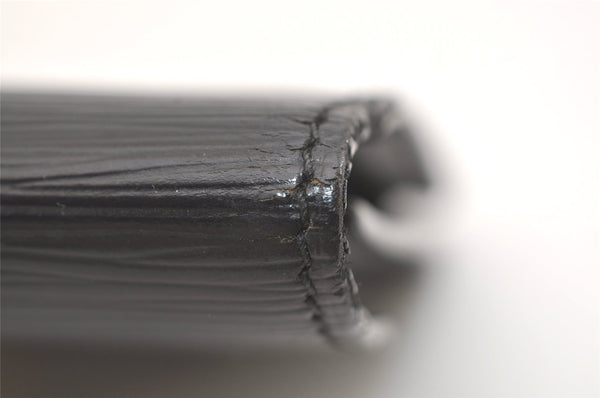 Authentic Louis Vuitton Epi Sellier Dragonne Clutch Bag Black M52612 LV 5380J