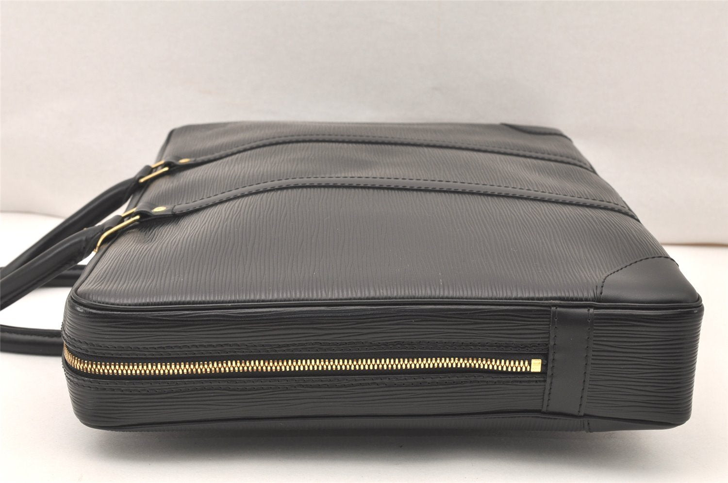 Authentic Louis Vuitton Epi Porte Documents Voyage Briefcase M59162 Black 5380K