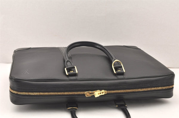 Authentic Louis Vuitton Epi Porte Documents Voyage Briefcase M59162 Black 5380K