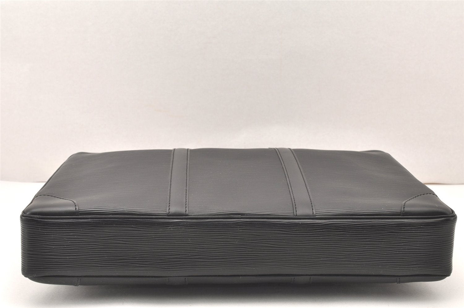 Authentic Louis Vuitton Epi Porte Documents Voyage Briefcase M59162 Black 5380K