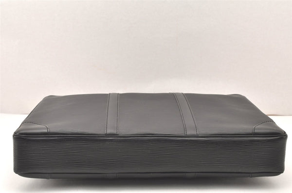 Authentic Louis Vuitton Epi Porte Documents Voyage Briefcase M59162 Black 5380K