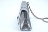 Authentic BALENCIAGA Hourglass Wallet Pouch Leather 656051 Silver Box 5381J