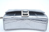 Authentic BALENCIAGA Hourglass Wallet Pouch Leather 656051 Silver Box 5381J